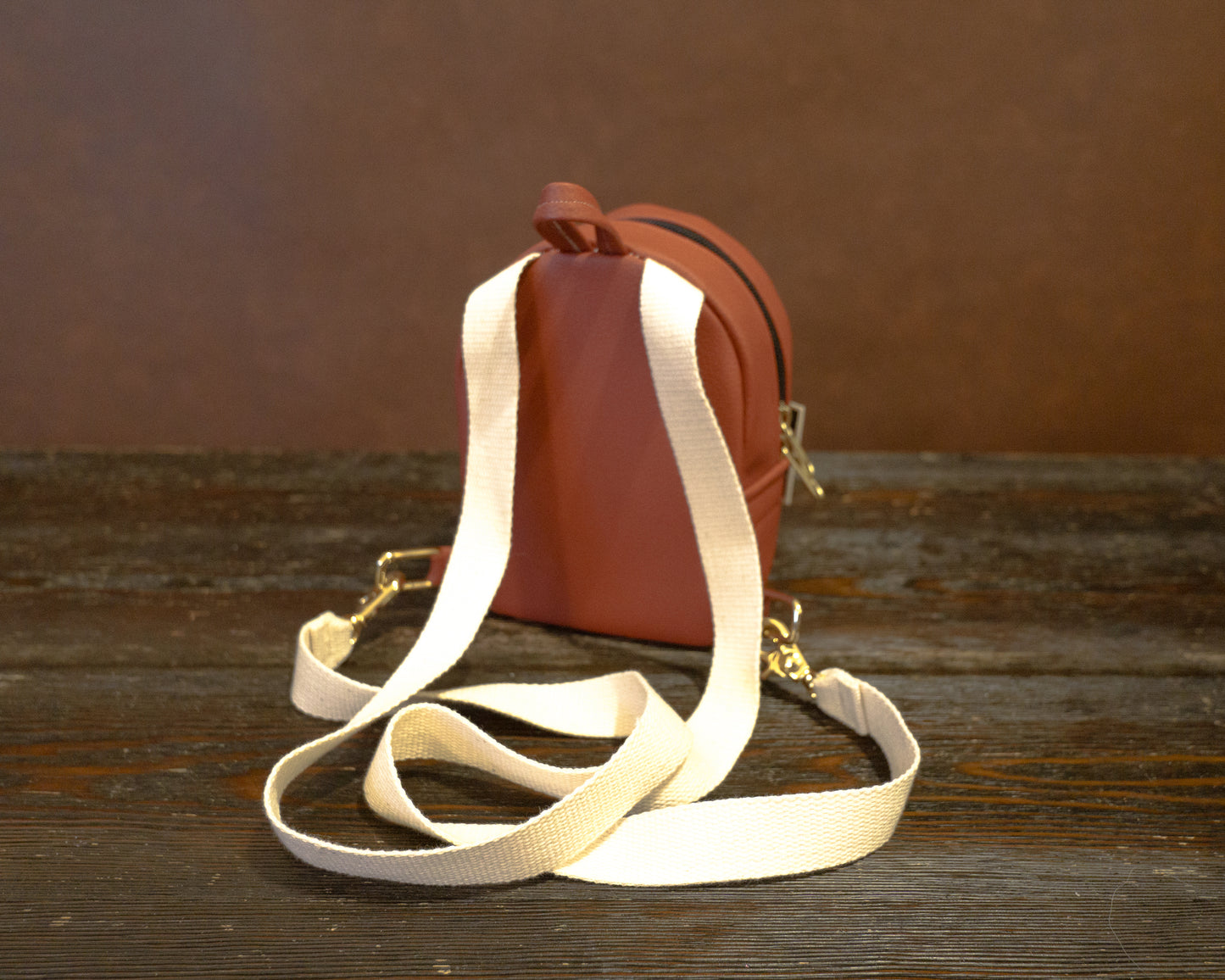 Burgundy Mini Backpack