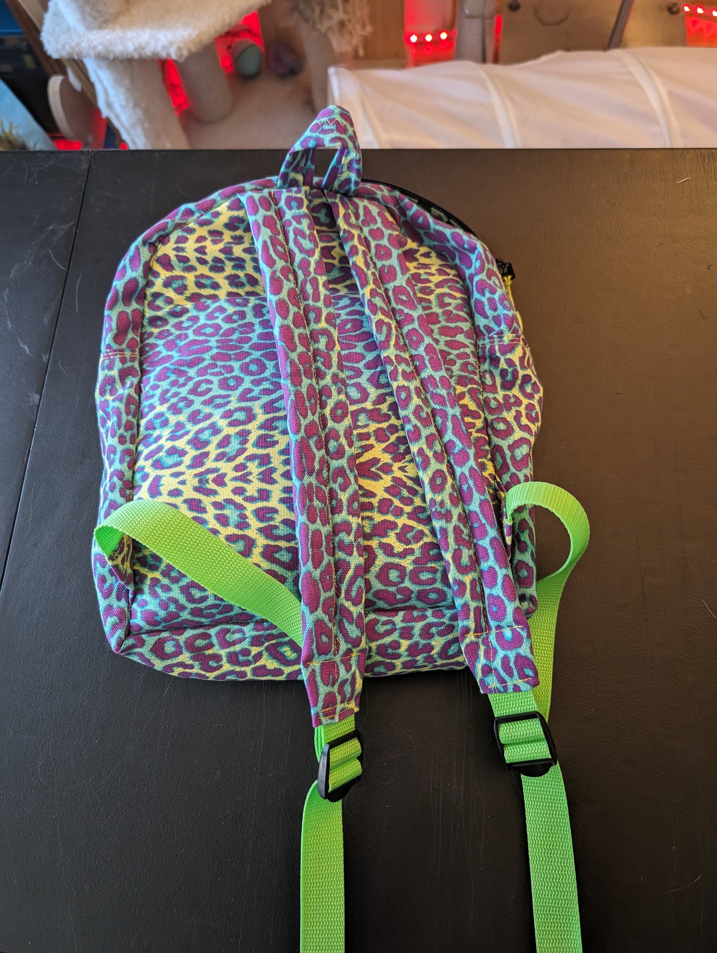 Gianna's Neon Cheetah Backpack